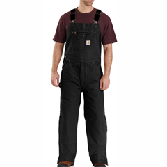 Carhartt quilt lined washed duck bib overalls 104031